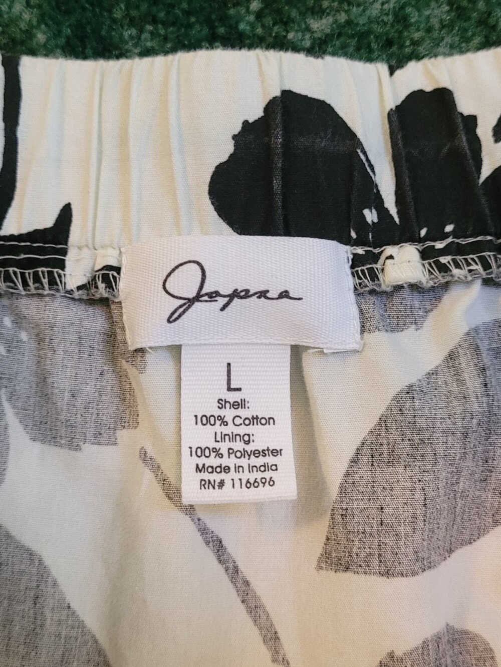 Black & White Floral Cotton Two-Piece Set - Crop Top & Maxi Skirt - Picture 5 of 8